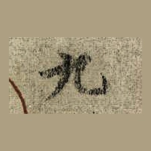虞摹本「九」